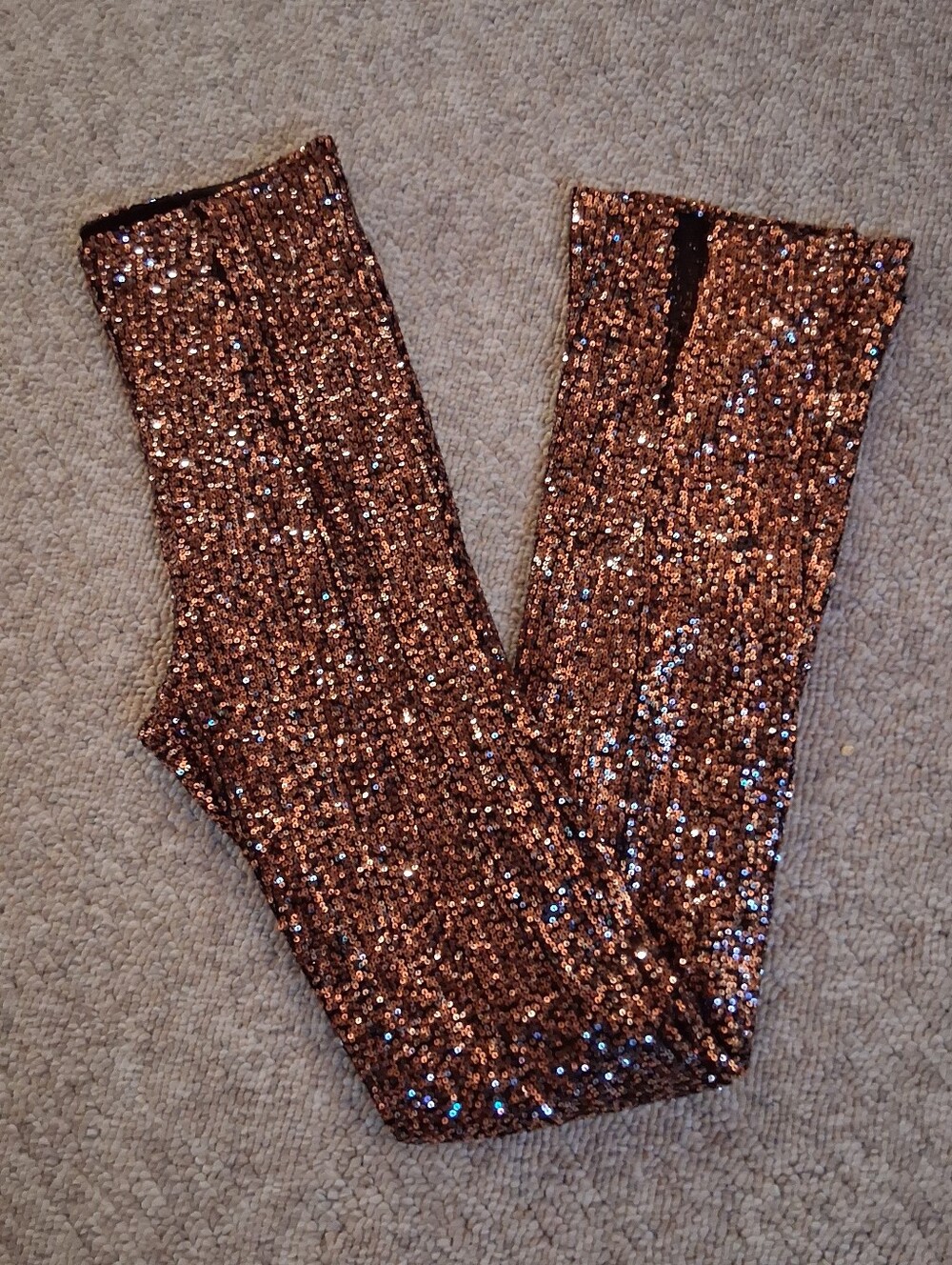 Idem Ditto Sequin Sparkle Pants - Rose Gold
